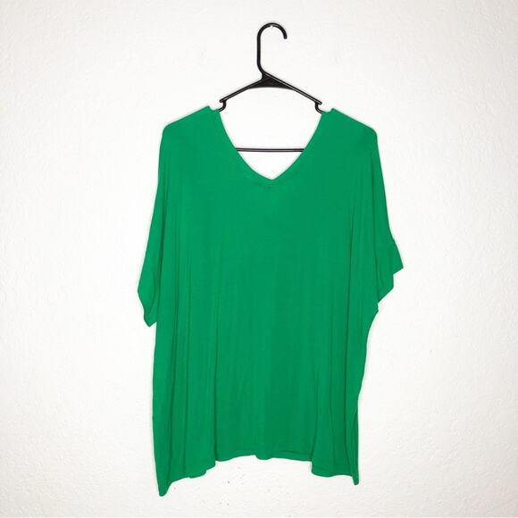 Cabi Field Tee green v neck jersey knit oversided tee top size Medium #5927 - Picture 13 of 13